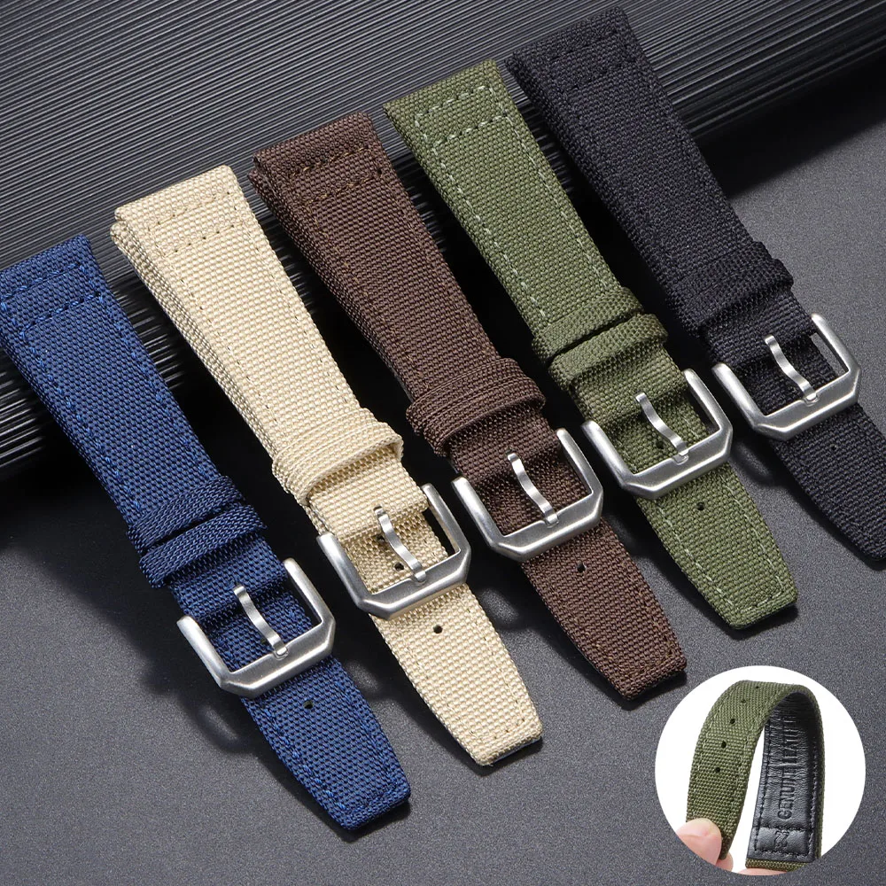 Nylon Nato Strap - ナイロンキャンバス時計ストラップ IWC パイロット時計バンド 20 ミリメートル 21
