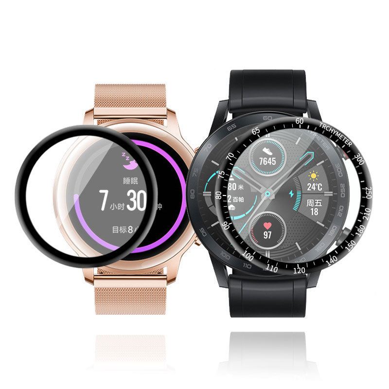 Smartwatch Case - Huawei Watch用スクリーンプロテクター,湾曲したtpuガラス,傷防止,アクセサリーgt 2,42,46mm,gt2,gt2e