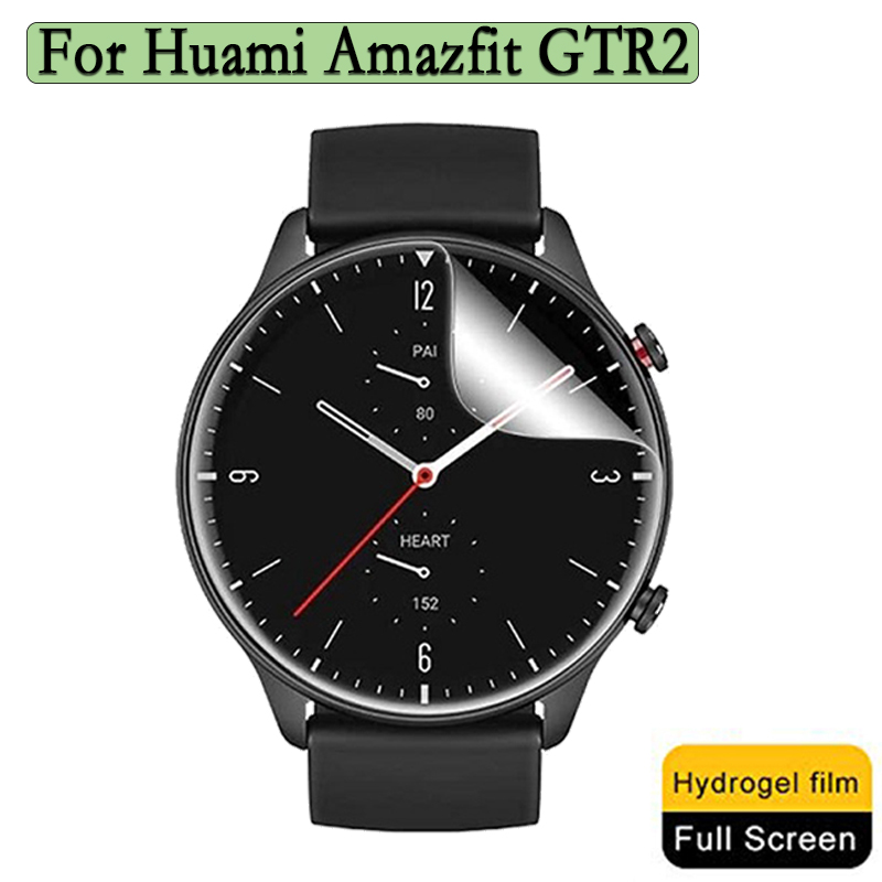 Watch Face Protector - Huami Amazfit GTR 2スマートウォッチ用の超薄型透明ヒドロゲルフィルム,保護カバー,3個,6個
