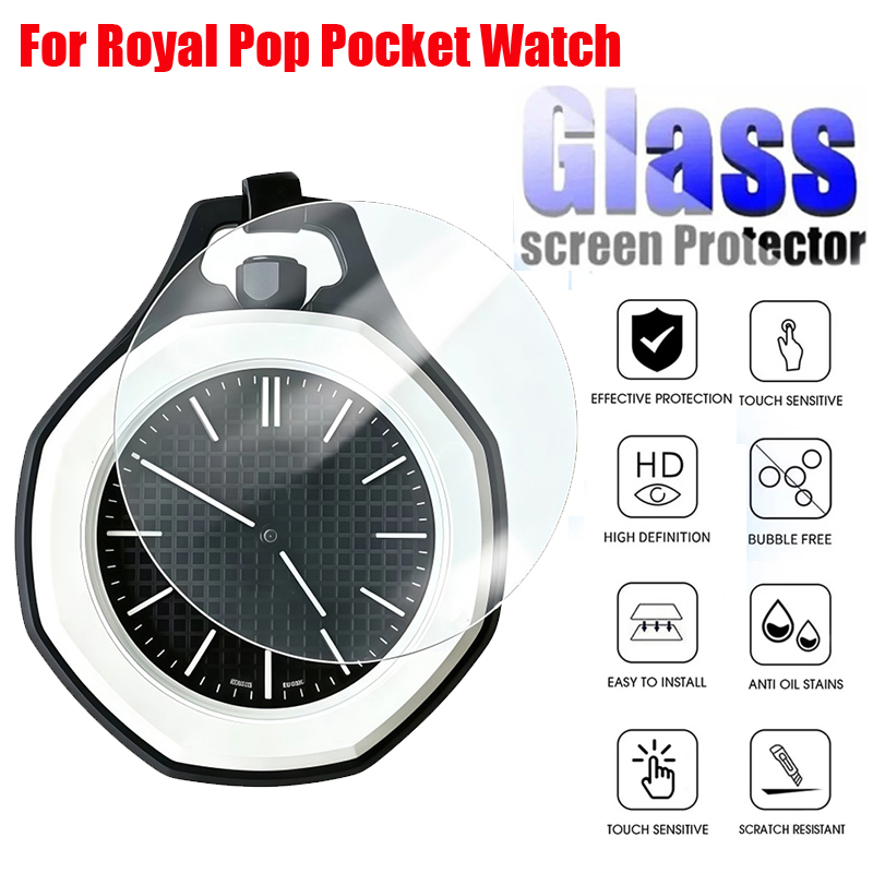 Watch Face Protector - スウォッチ X AP ロイヤルポップ懐中時計用スクリーンプロテクター強化ガラスフィルム HD クリアアンチスクラッチ保護カバーアクセサリー