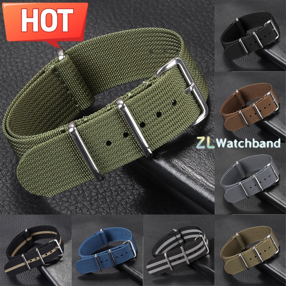 Nylon Nato Strap - 新しいリブ付きナイロン時計バンド 18 ミリメートル 20 ミリメートル 22