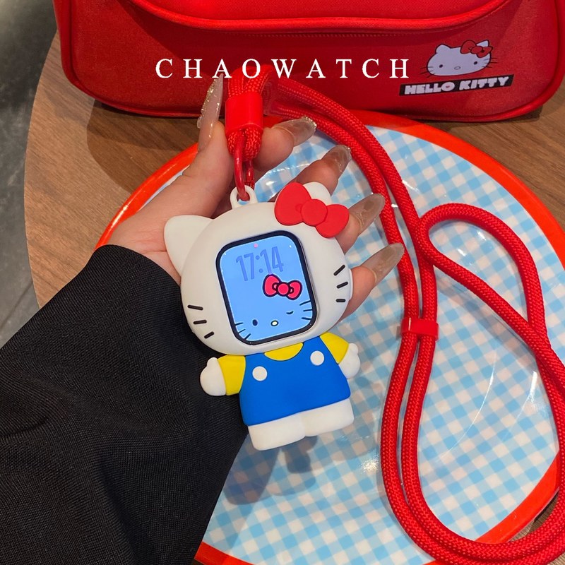 Smartwatch Case - 在庫あり アニメ ハローキティ ストラップ付き保護ケース ソフトシリコンケース Apple