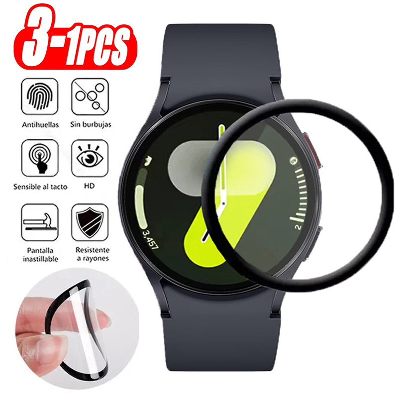 Watch Face Protector - サムスンギャラクシーウォッチ用スクリーンプロテクター,スマートウォッチ用アクセサリー,HDフィルム,7,6,5,4,40mm, 44mm