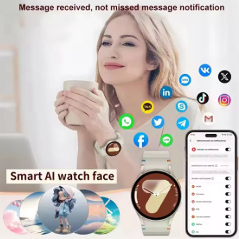 Smartwatch Custom - スマートウォッチ メンズ レディース HD AMOLED 音声通話