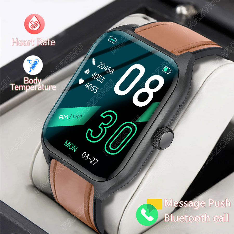Smartwatch Custom - スマートウォッチ男性女性フルタッチカスタムダイヤル心拍数睡眠モニター防水時計スポーツフィットネススマートウォッチ健康ブレスレット