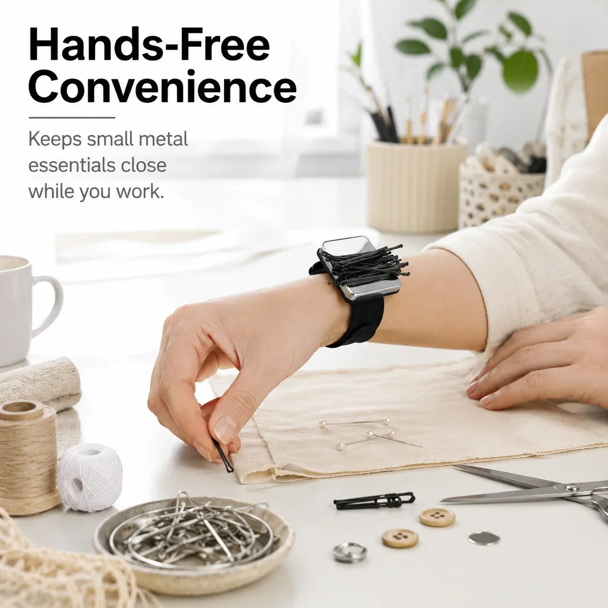 Smartwatch Straps & Accessories - 磁気ブレスレットウォッチバンド、スマートウォッチ用強力マグネットクラスプリストストラップ、調節可能な快適フィット感