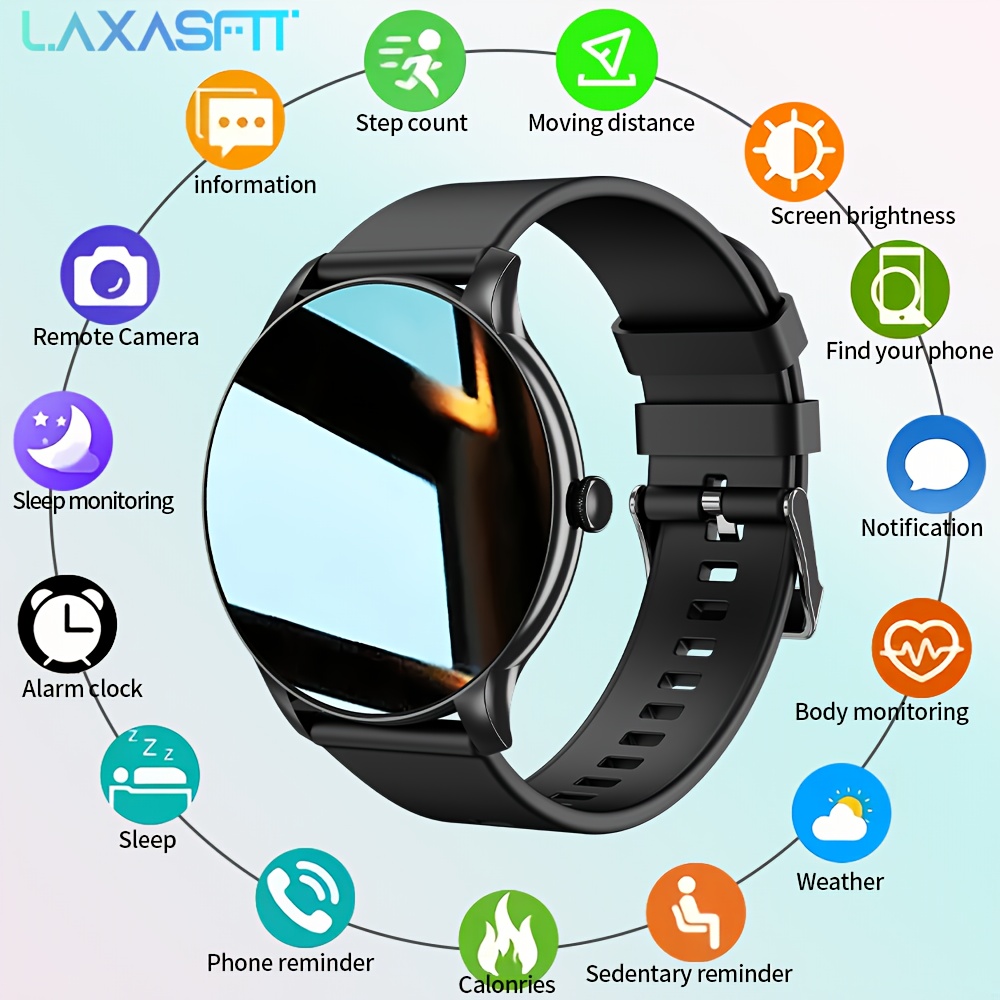 Smartwatch Face - LAXASFIT アウトスポーツ スマートウォッチ Bluetooth 通話機能付き 女性と男性へのギフト
