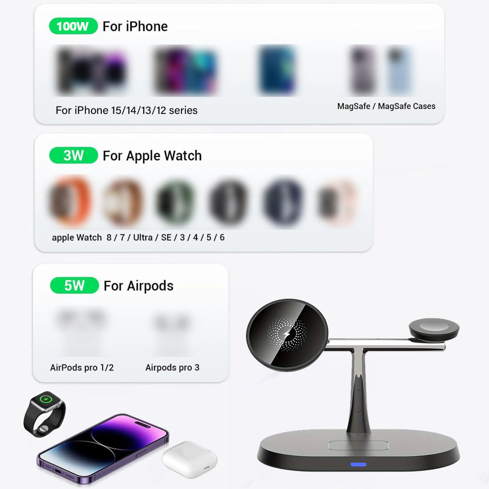 3 in 1 マグネット式ワイヤレス充電スタンド（MacSa - Smartwatch Ac のレビューと価格