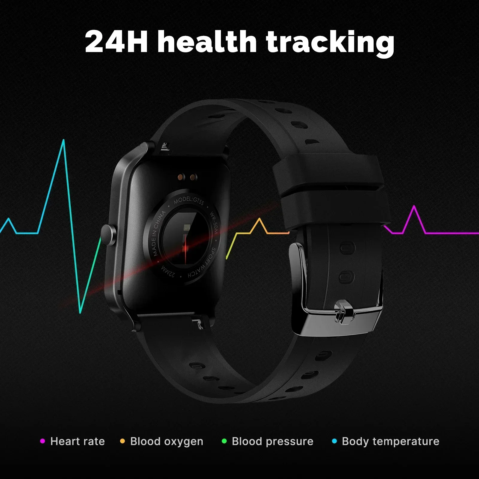 MOES スマートウォッチ Alexa 内蔵フィットネストラ - Smartwatch Face のレビューと価格