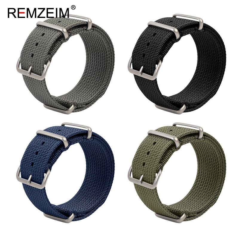 新しいリブナイロン時計ストラップ 18 ミリメートル 20  - Nylon Nato Strap のレビューと価格
