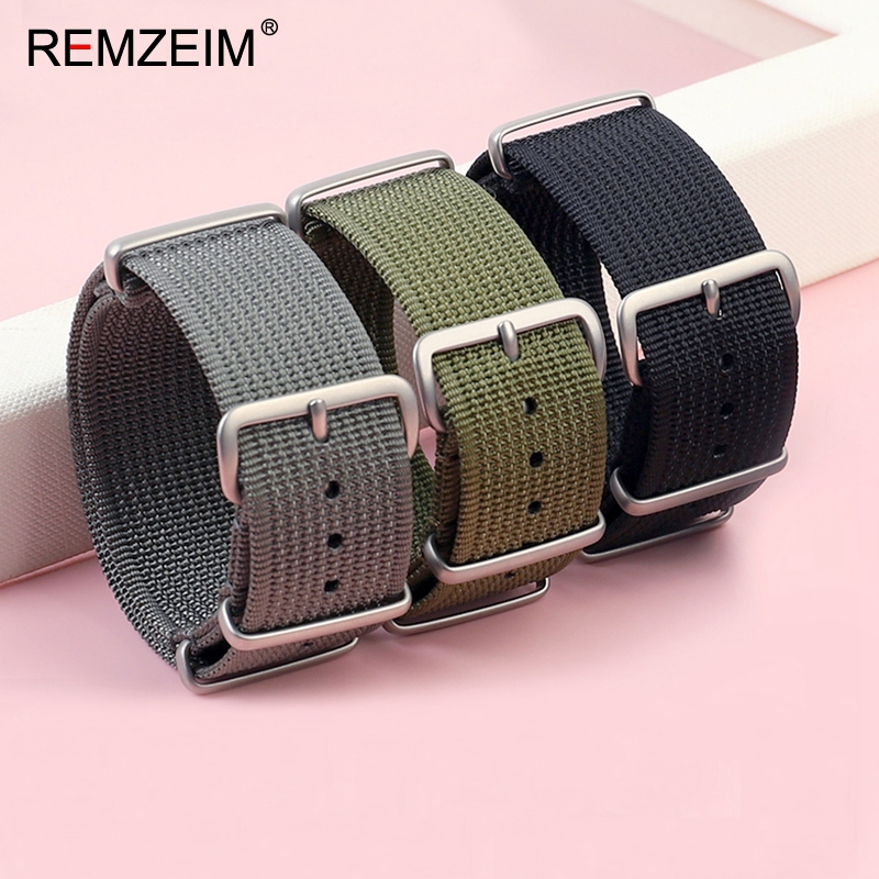 新しいリブナイロン時計ストラップ 18 ミリメートル 20  - Nylon Nato Strap のレビューと価格