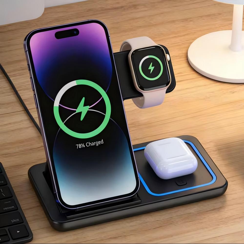 高速ワイヤレス充電器 充電ステーション 折りたたみ式スタンド - Smartwatch Ac のレビューと価格
