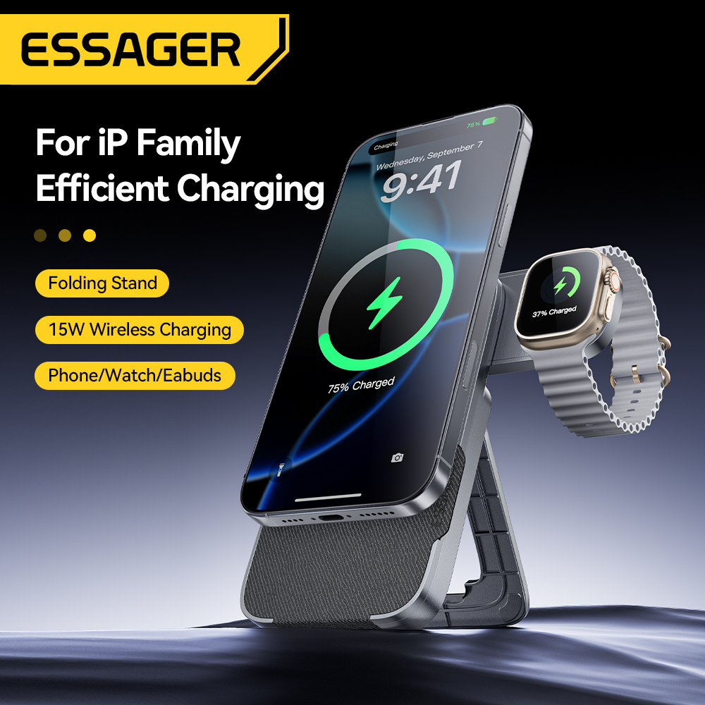 Essager 3-in-1 ポータブル折りたたみ式ワイヤレ - Smartwatch Ac のレビューと価格