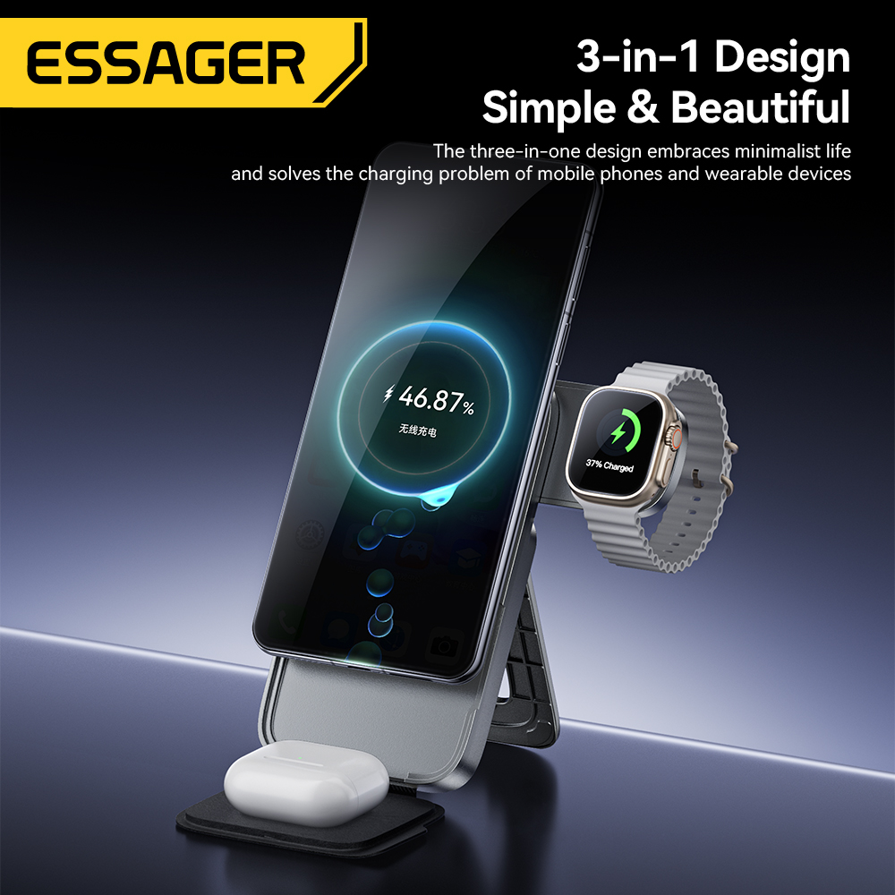 Essager 3-in-1 ポータブル折りたたみ式ワイヤレ - Smartwatch Ac のレビューと価格
