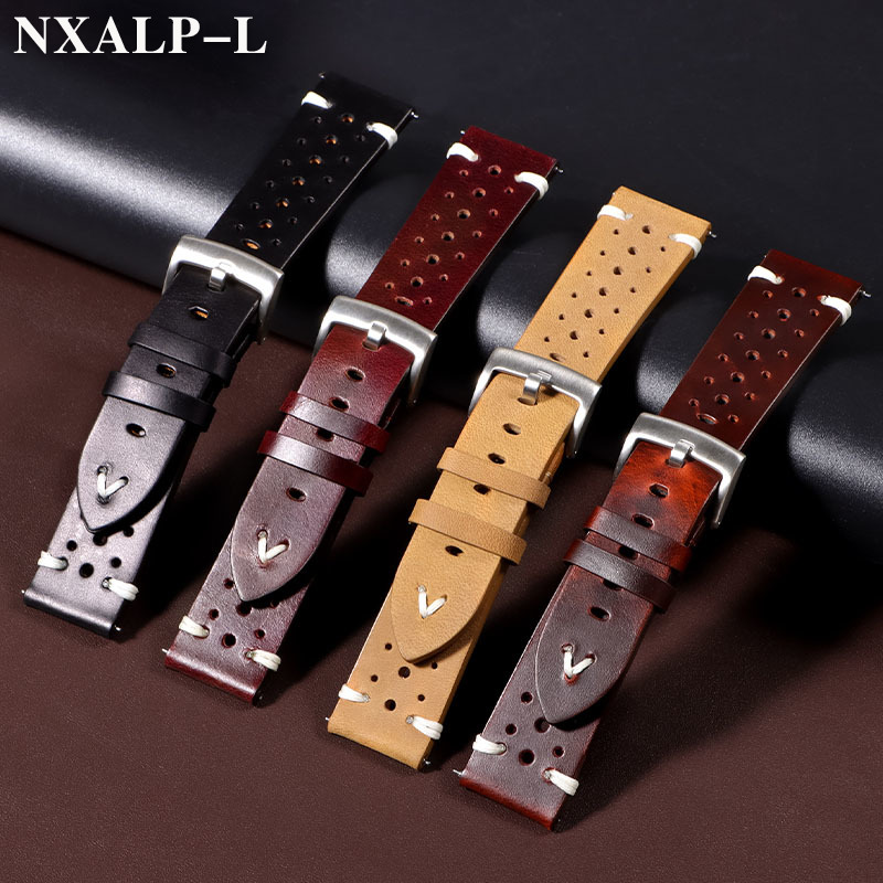 レザーウォッチストラップ,レトロスタイル,オイルワックス変色 - Nylon Nato Strap のレビューと価格