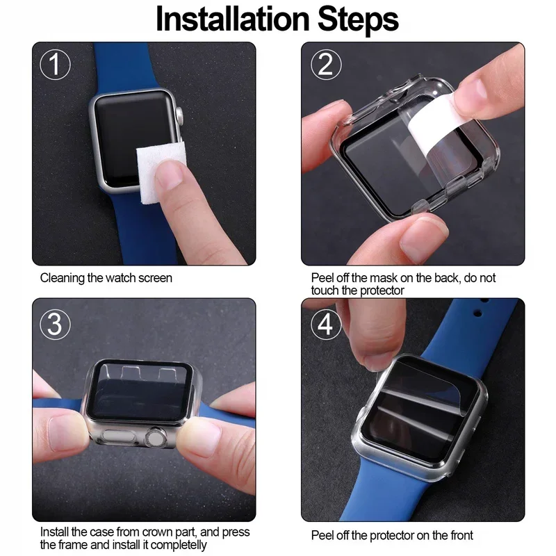 ガラス + マット時計カバー Apple Watch ケース - Smartwatch Icon のレビューと価格