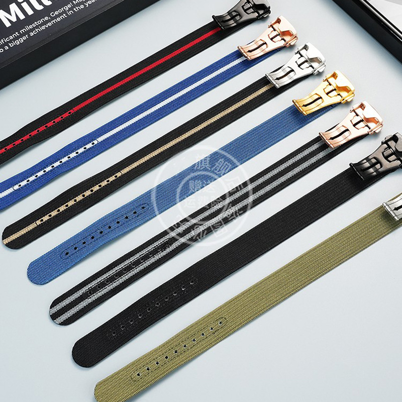 新しいデザイン統合キャンバス時計ストラップオメガハイマ 30 - Nylon Nato Strap のレビューと価格