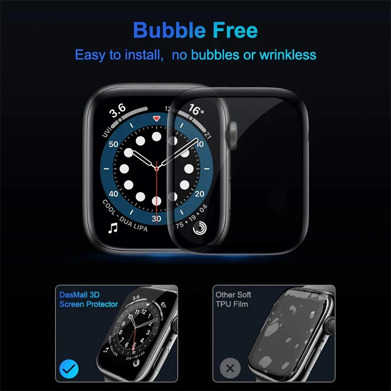 ソフトガラス Apple Watch スクリーンプロテクター - Smartwatch Case のレビューと価格