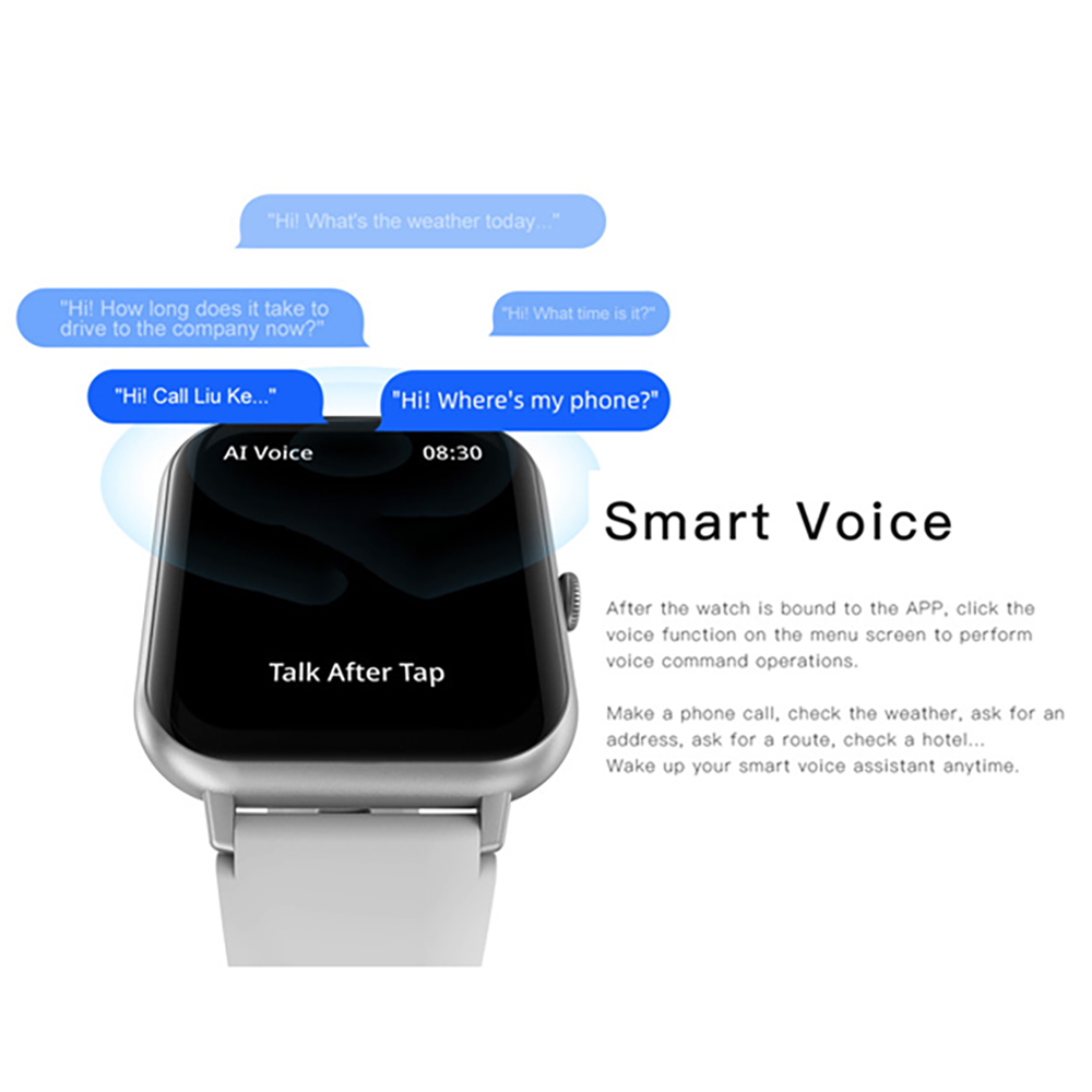 男性と女性のための青い防水時計,24時間の健康モニター,10 - Smartwatch Face のレビューと価格