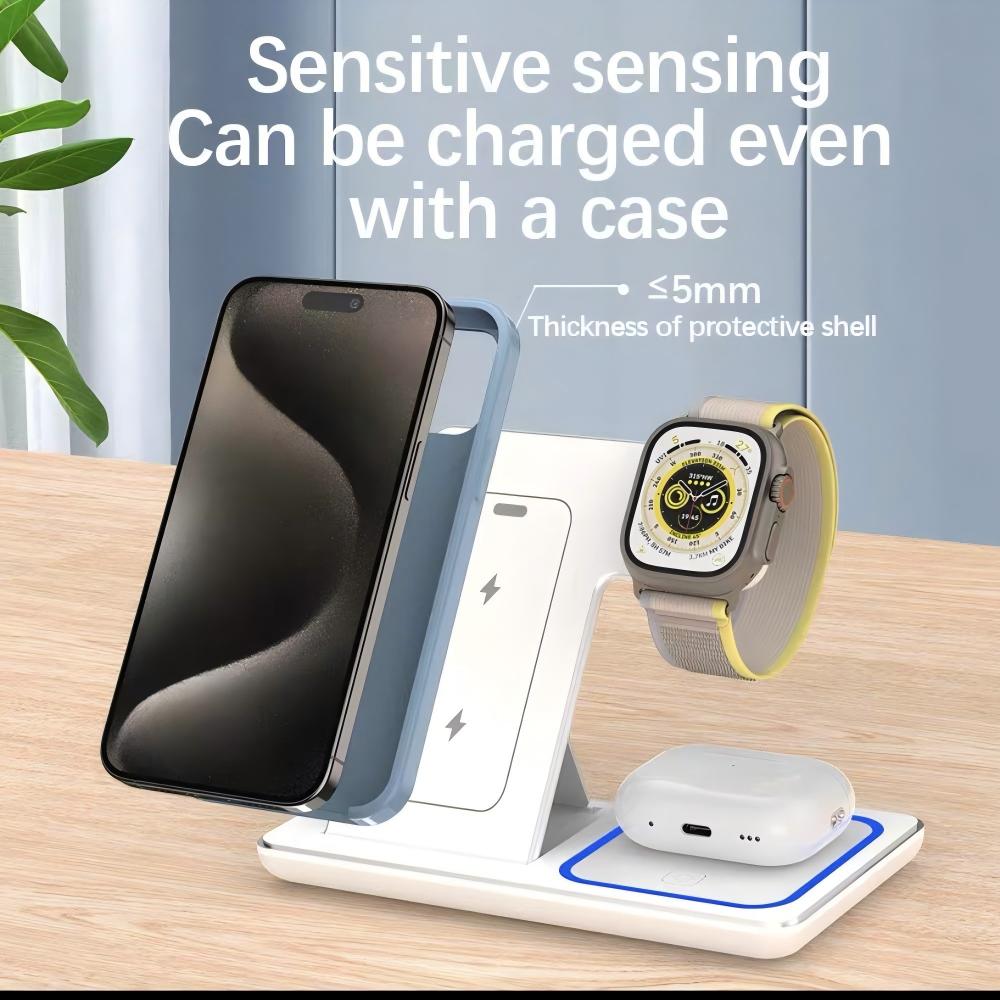 ワイヤレス充電器ホルダー スタンド 3 in 1 折りたたみ - Smartwatch Ac のレビューと価格