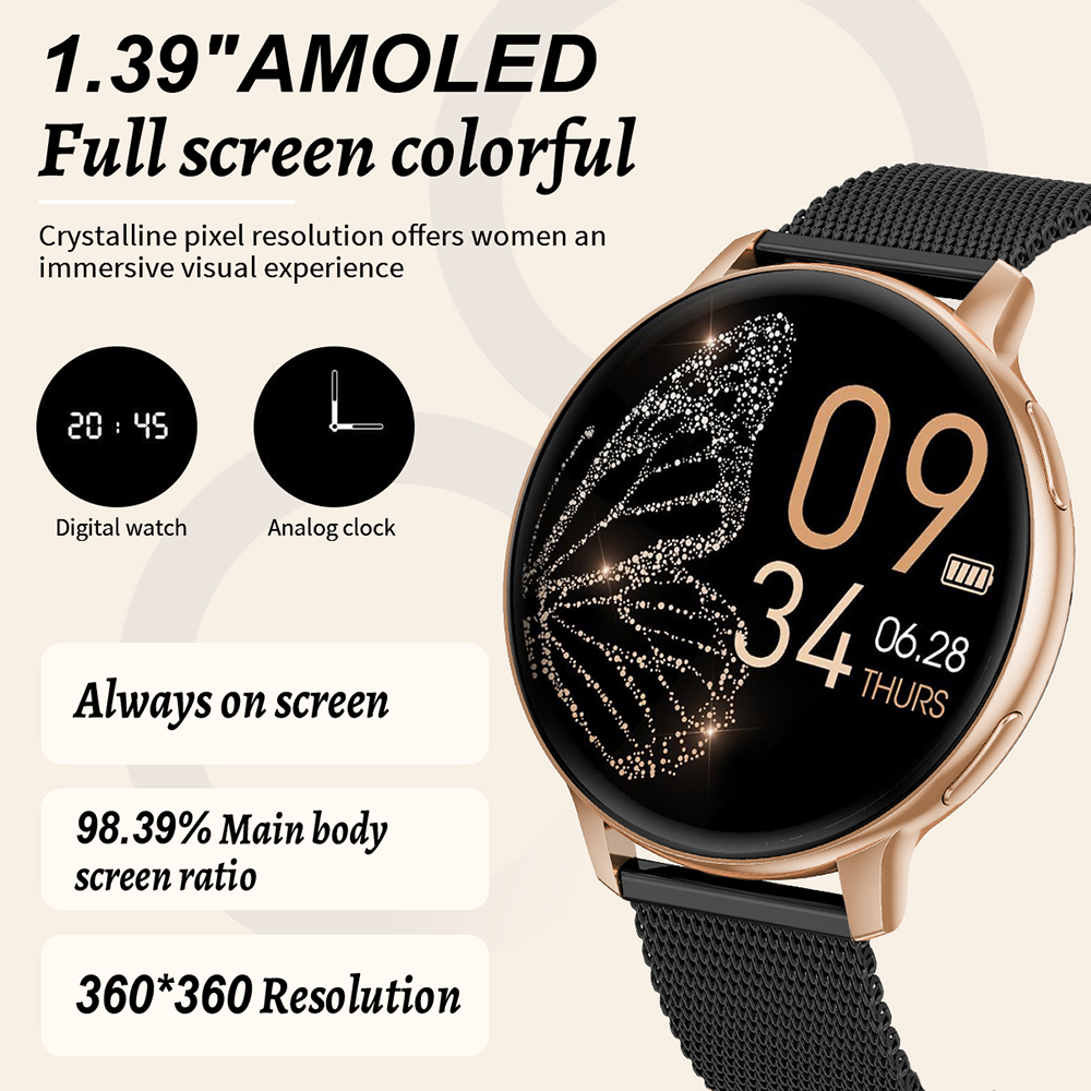LIGE ファッションスマートウォッチ女性用 Bluetoo - Smartwatch Custom のレビューと価格