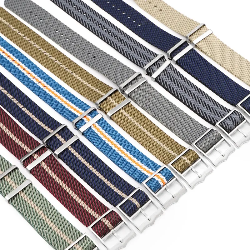 メンズ織りキャンバスナイロンストラップ,ミリタリーストライプ - Nylon Nato Strap のレビューと価格