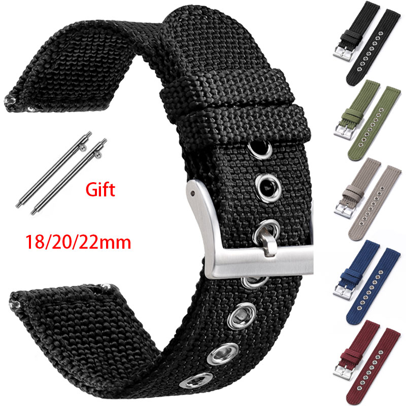 ナイロンキャンバスリストバンド、快適な時計バンド、クイックリ - Nylon Nato Strap のレビューと価格
