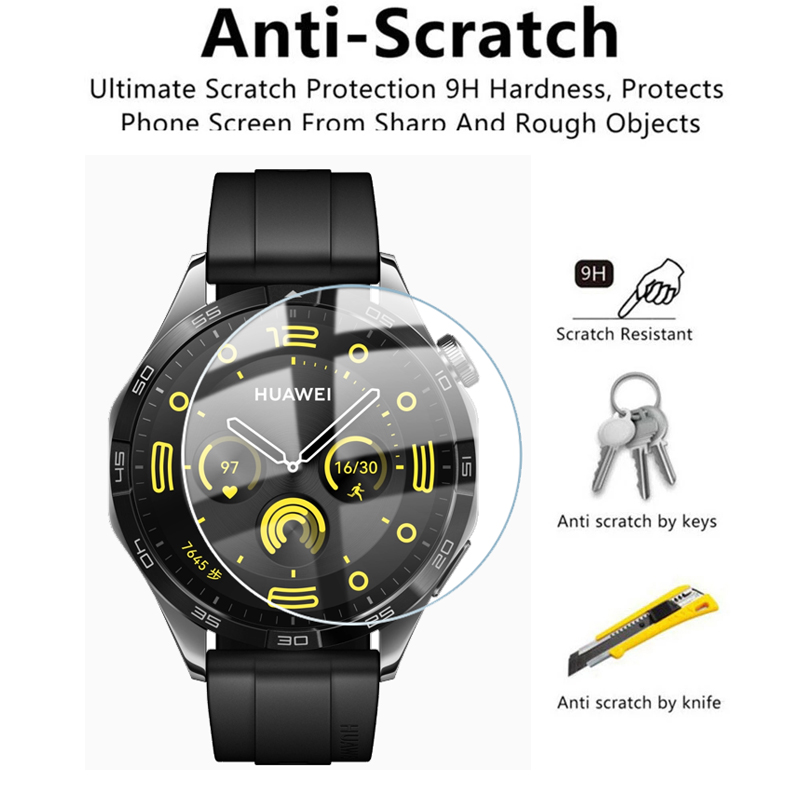 HD 強化ガラスフィルム Huawei 社時計 GT 4 4 - Watch Face Protector のレビューと価格