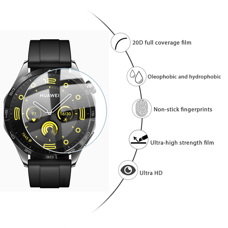 HD 強化ガラスフィルム Huawei 社時計 GT 4 4 - Watch Face Protector のレビューと価格