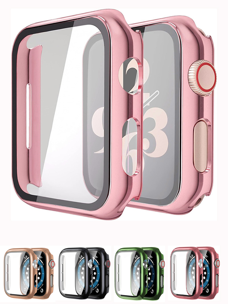 Apple Watch用ガラスおよびケース,保護バンパー,i - Smartwatch Icon のレビューと価格