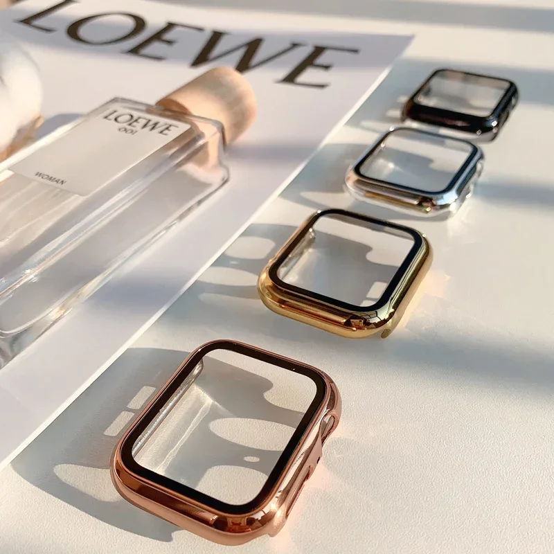 Apple Watch用ガラスおよびケース,保護バンパー,i - Smartwatch Icon のレビューと価格