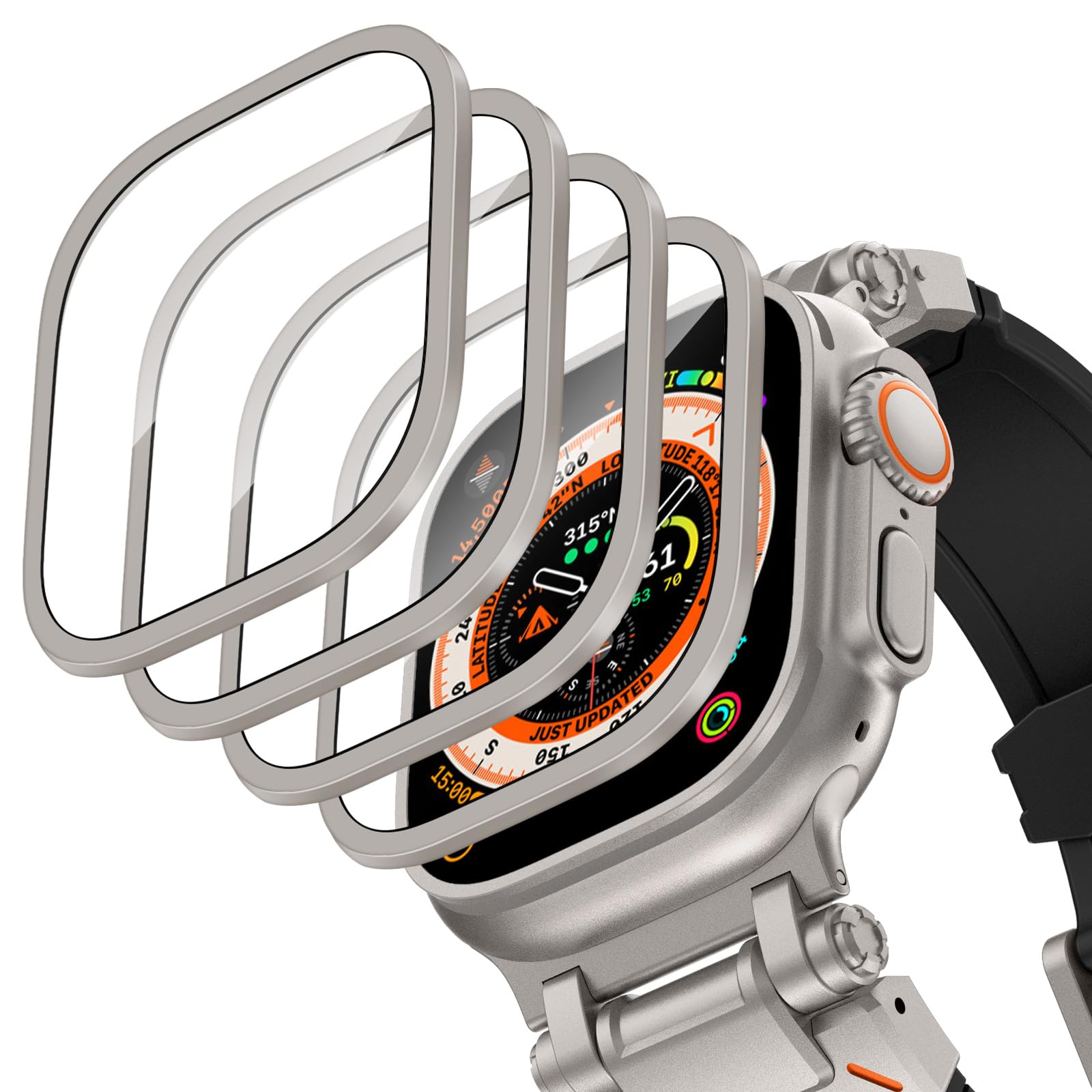 アルミニウム合金ケース + 強化ガラス Apple Watc - Smartwatch Case のレビューと価格