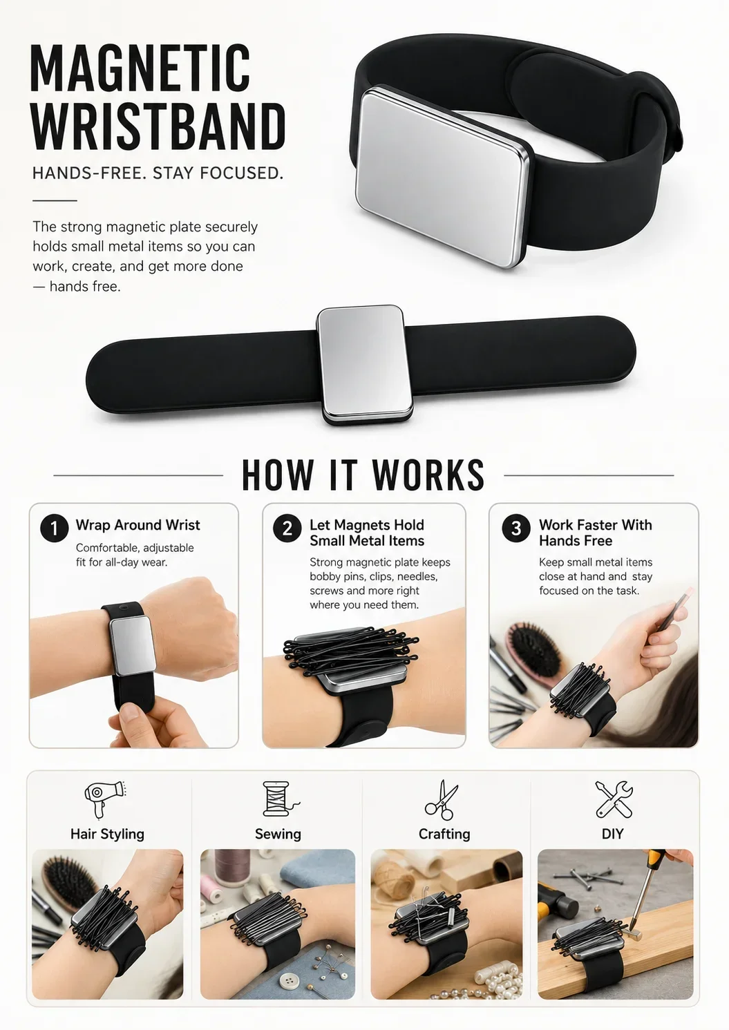 磁気ブレスレットウォッチバンド、スマートウォッチ用強力マグネ - Smartwatch Straps & Accessories のレビューと価格