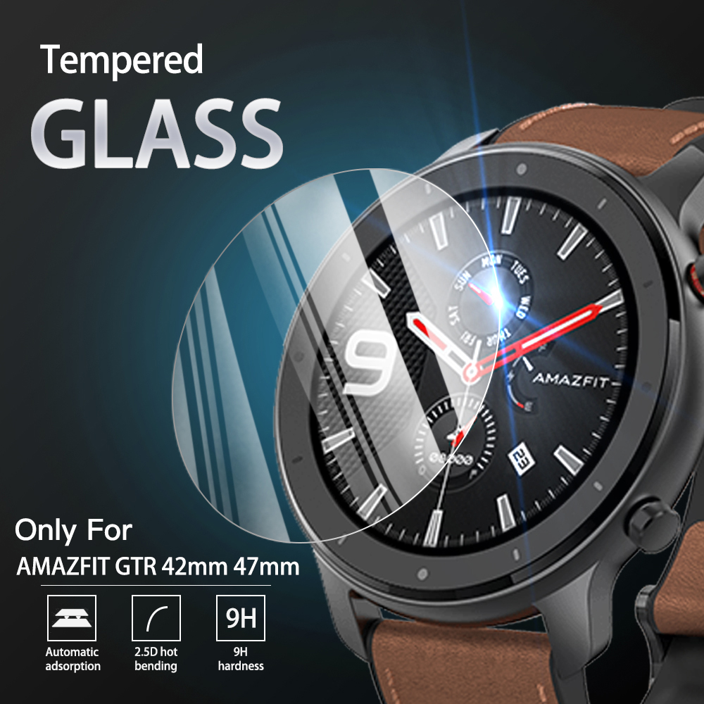 9H 強化ガラスフィルム Amazfit GTR 42 ミリ - Watch Face Protector のレビューと価格