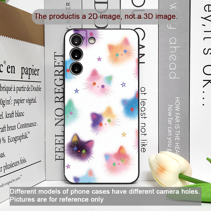 面白い落書きカラフルな猫の頭プリント入りスマホケース Hua - Huawei Nova 12 のレビューと価格