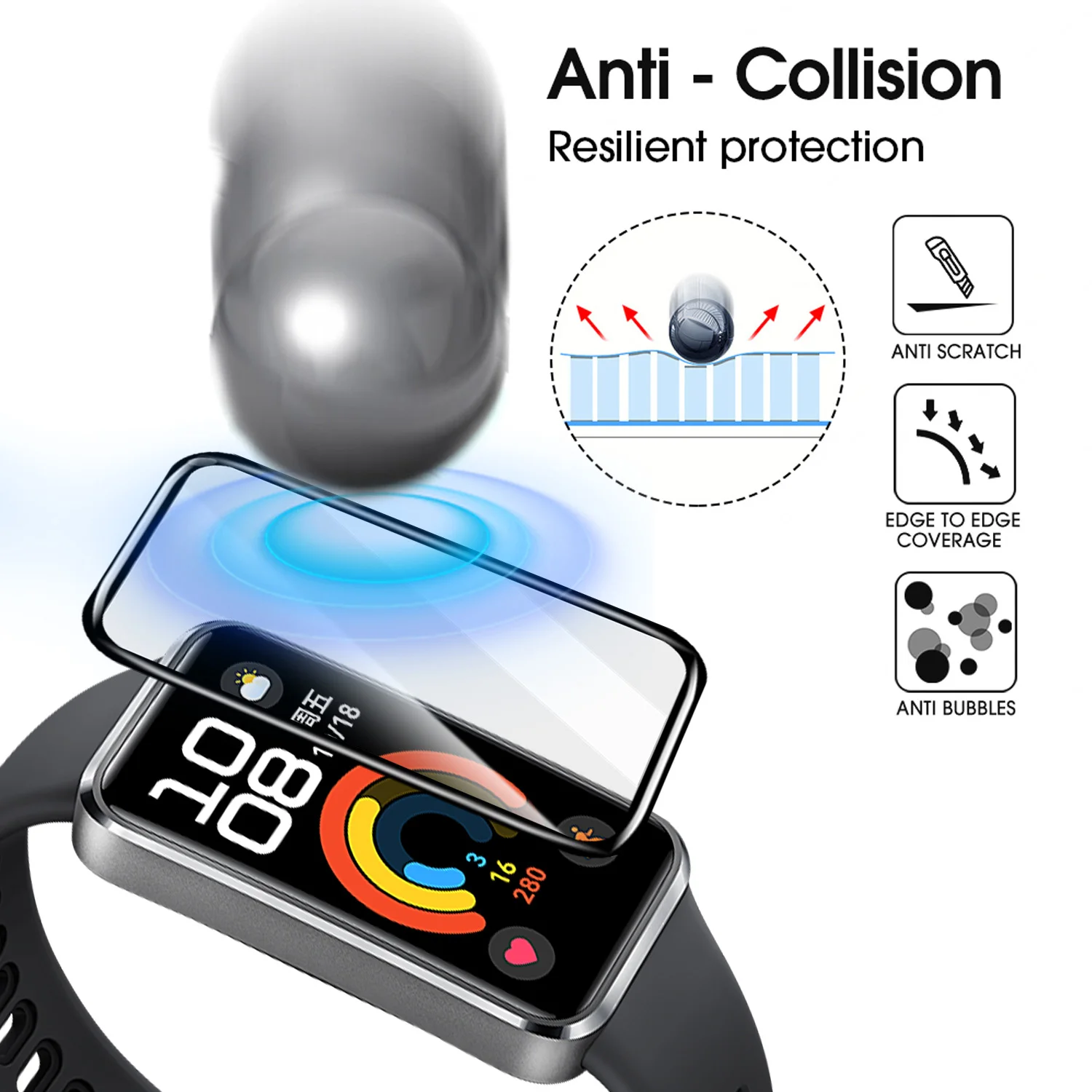 Huawei Band 8/9/10 用フレキシブルスクリー - Watch Face Protector のレビューと価格